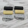 FLEOR Set aus Vintage Alnico 5 Soapbar P90 P 90 Pickup Gitarrenhals- und Steg-Tonabnehmern, Chrom/Schwarz/Gelb-Option