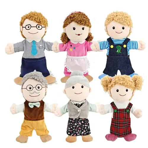 Handpuppe Spielzeug weiche ausgestopfte Puppe Familie Puppenspiel Spielzeug Plüsch haut freundlich
