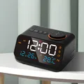LED-Digital wecker Uhr Tisch elektronische Desktop-Uhren USB aufwachen FM Radio akustische Steuerung