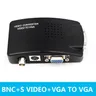 S-Video/BNC VGA zu VGA Video PC Konverter Adapter mit BNC + 4 Pin S-Video farbe Schwarz