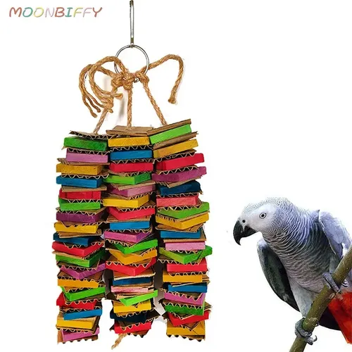 Papagei Vogel Spielzeug für Sittiche Agaponis Kau karton zerstören Vögel Spielzeug Papagei Spielzeug
