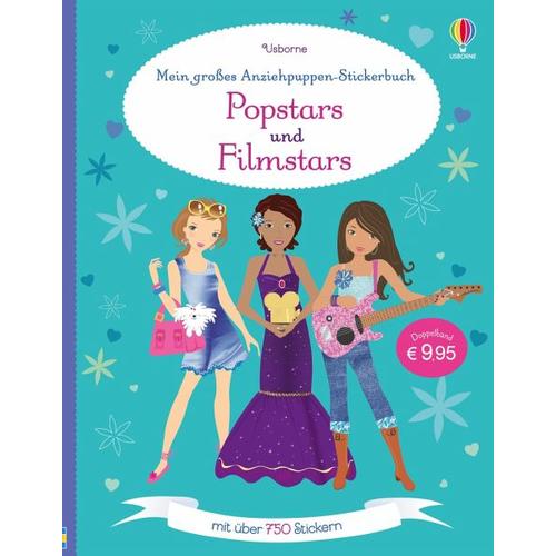 Mein großes Anziehpuppen-Stickerbuch: Popstars und Filmstars - Fiona Watt, Lucy Bowman