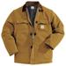 CARHARTT C003-BRN LRG TLL Men's Brown Cotton Duck Coat size L Tall