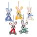 Novica Handmade Bunny Greetings Wool Felt Ornaments (Set Of 5)