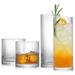 JoyJolt Elle Drinkware Set Ribbed Glasses Set of 4 Water Glasses and Tumblers