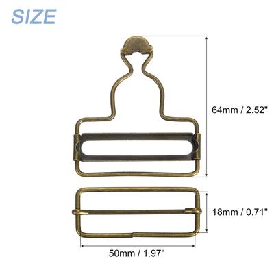 Overall Buckles, 6 Sets Metal Suspender Replacement Buckles