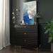 Clihome 3-drawer High Gloss Storage Chest Dresser for Bedroom