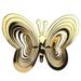 Outdoor Decorations ABS Hanging Ornament Butterfly Reflective Butterfly Wind Spinner Wind Chime Wind Catcher Rotating GOLD