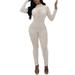 ASEIDFNSA Casual Romper for Women Summer Cyan Jumpsuit Women S Nightclub Sequin High Neck Long Sleeve Jumpsuit Evening Party Slim Fit Bodysuit