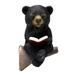 Bear Garden Solar Energy Ornament Black Bear Reading Book Light Outdoor Patio Ornament Resin Bear Solar Light Ornament Garden Sculpture Statues