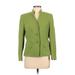 Kasper Blazer Jacket: Short Green Print Jackets & Outerwear - Women's Size 6 Petite