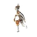 Sterling Silver Action Female Tennis Player Charm Pendant