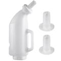 Lamb Feeding Bottle 1 Set Horizontal Feeding Bottle Feeding Bottle Silicone Feeding Supplies with 2pcs Silicone Teat for Farmer (White)