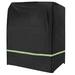 Outdoor Dust Cover 1Pc Outdoor Dust Cover Sunscreen Beach Chair Cover Multifunction Reflective Stripe Protective Cover for Outdoor Garden Swing Furniture BBQ Grill (Black)