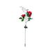 Solar Powered Rose Lights with Garden Stake Light Outdoor Decorative Lawn Lamp for Pathway Yard (Red Flowers with Butterfly)