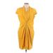 HUGO BOSS Casual Dress: Yellow Dresses - Women's Size 12