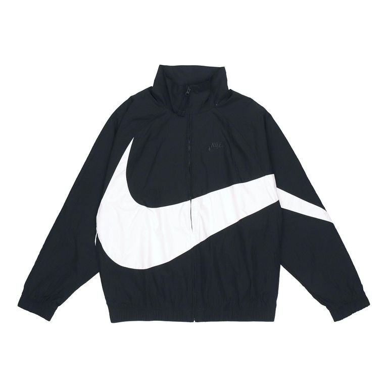 Big Swoosh Sportswear Cardigan Woven Stand Collar Logo Jacket - Blue - Nike Jackets