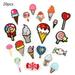 20Pcs Cartoon Sweets Lollipop Ice Cream Sticker Cloth Patches Iron On Kids Embroidered Decorative Sewing Applique for Clothes Bag DIY Accessories