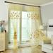 Travelwant Embroidered Sheer Voile Window Curtains Rod Pocket Colorful Floral Gauze European Tulle Panel Draperies for Sliding Glass Door Living Room