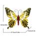 Mnjin Garden Butterfly Art Outdoor Garden Backyard Metal Animal Decoration Gift Yellow