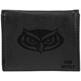 Black Florida Atlantic Owls Personalized Trifold Wallet