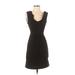 Maeve Casual Dress - Mini V Neck Sleeveless: Black Print Dresses - Women's Size X-Small