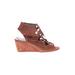 Dolce Vita Wedges: Brown Print Shoes - Women's Size 8 - Open Toe