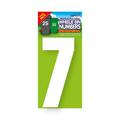 Pack of 2 Self Adhesive Wheelie Bin Numbers - White Number 7