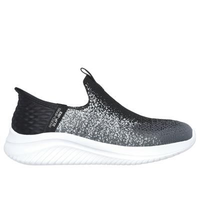 Skechers Boy's Slip-ins: Ultra Flex 3.0 - Brisk-Spec Sneaker | Size 13.5 | Black/Charcoal | Textile | Machine Washable
