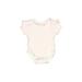 Baby Essentials Short Sleeve Onesie: Pink Bottoms - Size 3 Month