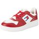 Tommy Jeans Herren Cupsole Sneaker Schuhe, Mehrfarbig (Medium Red), 46