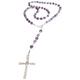 Rosary, paternoster Made with Amethyst beads and Crystals from Swarovski, prayer string, cross sign, Meditation, spiritual, faith, creed, necklace, cross, prayer cord, prayer necklace, prayer necklace