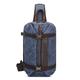 VARLIVOO Vintage Men's Sling Bag Chest Bag Hiking Sports Shoulder Bags fit 10.9 Inch Tablet Crossbody Bag Anti-Theft Sling Backpack for Work Travel Cycling Waterproof Waxed Canvas Daypack Blue