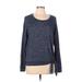 J. by J.Crew Long Sleeve Top Blue Marled Crew Neck Tops - Women's Size Large