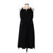 Suzi Chin for Maggy Boutique Casual Dress - A-Line Halter Sleeveless: Black Solid Dresses - Women's Size 10