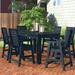 Beachcrest Home™ Midwest Rectangular 6 - Person Outdoor Dining Set Plastic in Black | 43.3" H x 55.5" W x 98.5" L | Wayfair
