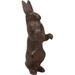 August Grove® Rustic Cast Iron Cottage Standing Bunny Brer Rabbit Hare Metal Figurine 7.5" H Resin in Blue/Green/Red | Wayfair