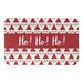 The Holiday Aisle® Jervontae Bath Rug w/ Non-Slip Backing Polyester in Blue/Red | 21 H x 34 W x 0.95 D in | Wayfair