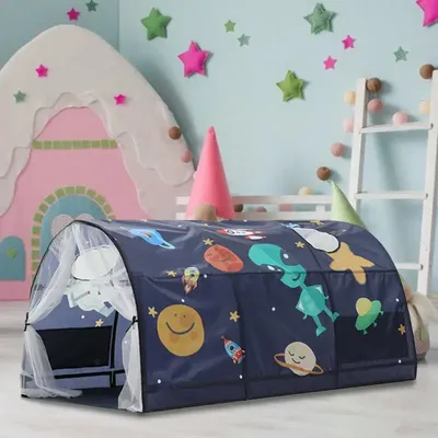 Tente de princesse pliante portable pour enfants petite maison de dessin animé tente de lit pour
