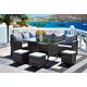 9-Seater Rattan Garden Corner Sofa Set | Wowcher