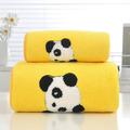 QTOCIO Bath Towels Coral Plush Bear Embroidered Towel Bath Towel Combination Set Soft Water Absorbent Non Hair Falling Gift Set Towel