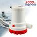 2000GPH Submersible Electric Marine Bilge Water Pump 12V for Boat Yacht Caravan