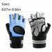 Emlimny Workout Gloves Men Women Large Size Weight Lifting Gloves with Wrist Support for Gym Exercise Fitness Training Lifts Made of Microfiber and Spandex Fiber - Blue