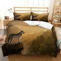 Newly Fashion Boy Man Duvet Cover Set Home Textiles 3D Wolf Printed Home Bed Set King (90 x104 )