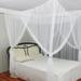 Canopy Bed Curtains 4 Corner Post Canopy Bed Curtain Queen Bed Canopy Curtains Net King Bed Mosquito Net for Decor Adult Bedroom Bed Kids Rooms Bassinet Bed Curtains Mosquito Net