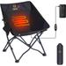 Nice C Heated Camping Chairs Fold Chair Portable Chair Backpacking Chair Compact & Heavy Duty Outdoor Travel Picnic Festival with 2 Side Pockets&Carry Bag Power Bank Included (1-Pack)