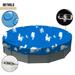 Sunshades Depot 8 Ft Blue Sky White Cloud Waterproof Round Pool Cover Above Ground Pool Winter Covers Wire Rope Hemmed All Edges for Above Ground Swimming Pools Trampoline Cover