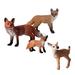 NUOLUX 4pcs Simulation Deer Plastic Forest Animal Figure Set Realistic Fun Toys Model for Kids (Big Red + Little Red + Little + Small White Deer)