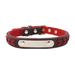 Multi-size Optional Comfortable Leather for All Size Dog Adjustable with Braided Pattern Name Engravable Pet ID Tags Dog Supplies Dog Collar Dog Leads RED L COLLAR