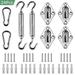 24 Pcs Shade Sail Hardware Kit for Rectangle and Square Sun Shade Sails Installation